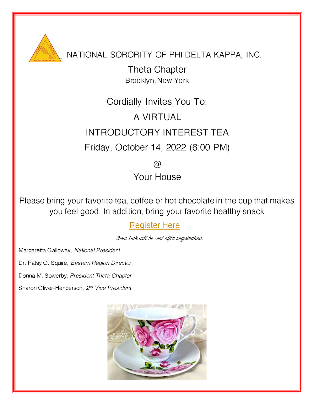 October Tea Flyer