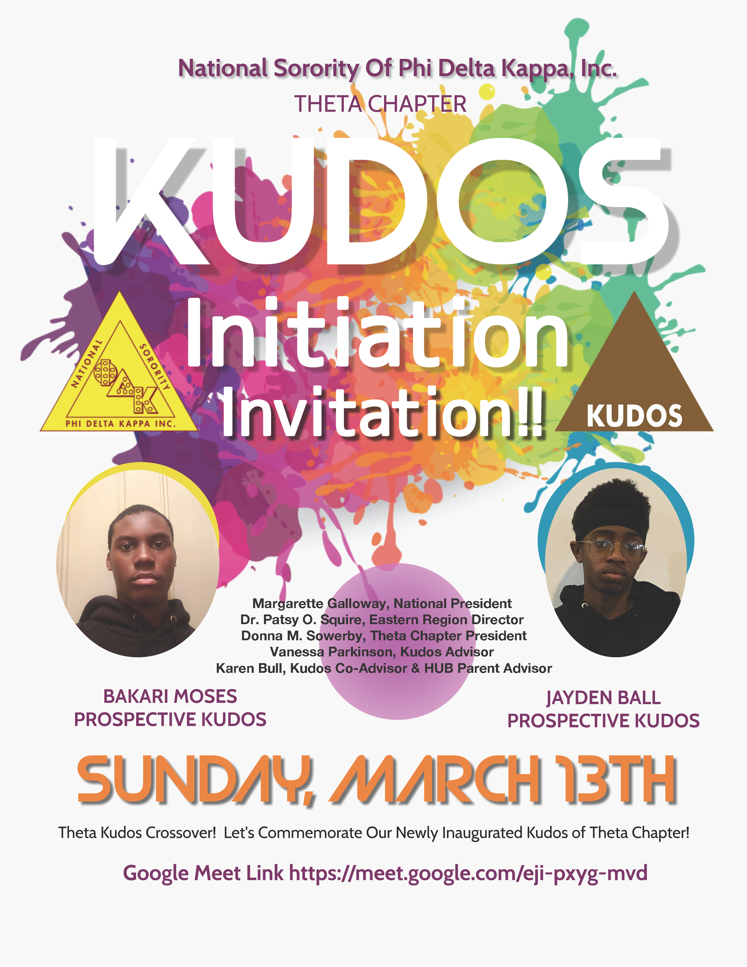 Theta Kudos Youth Night Flyer