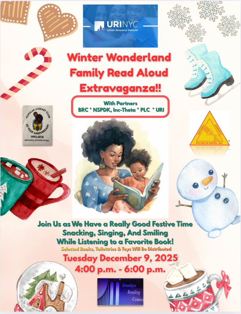 BRC NSPDK, Inc-Theta PLC URI Partner Winter Wonderland Family Read Aloud Extravaganza 2025 Flyer