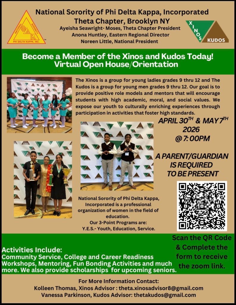 NSPDK Inc. Theta Chapter Xinos Kudos Virtual Open House April and May 2026