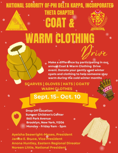 Winter Coat and Clothing Drive 09-15-2025 to 10-10-2025